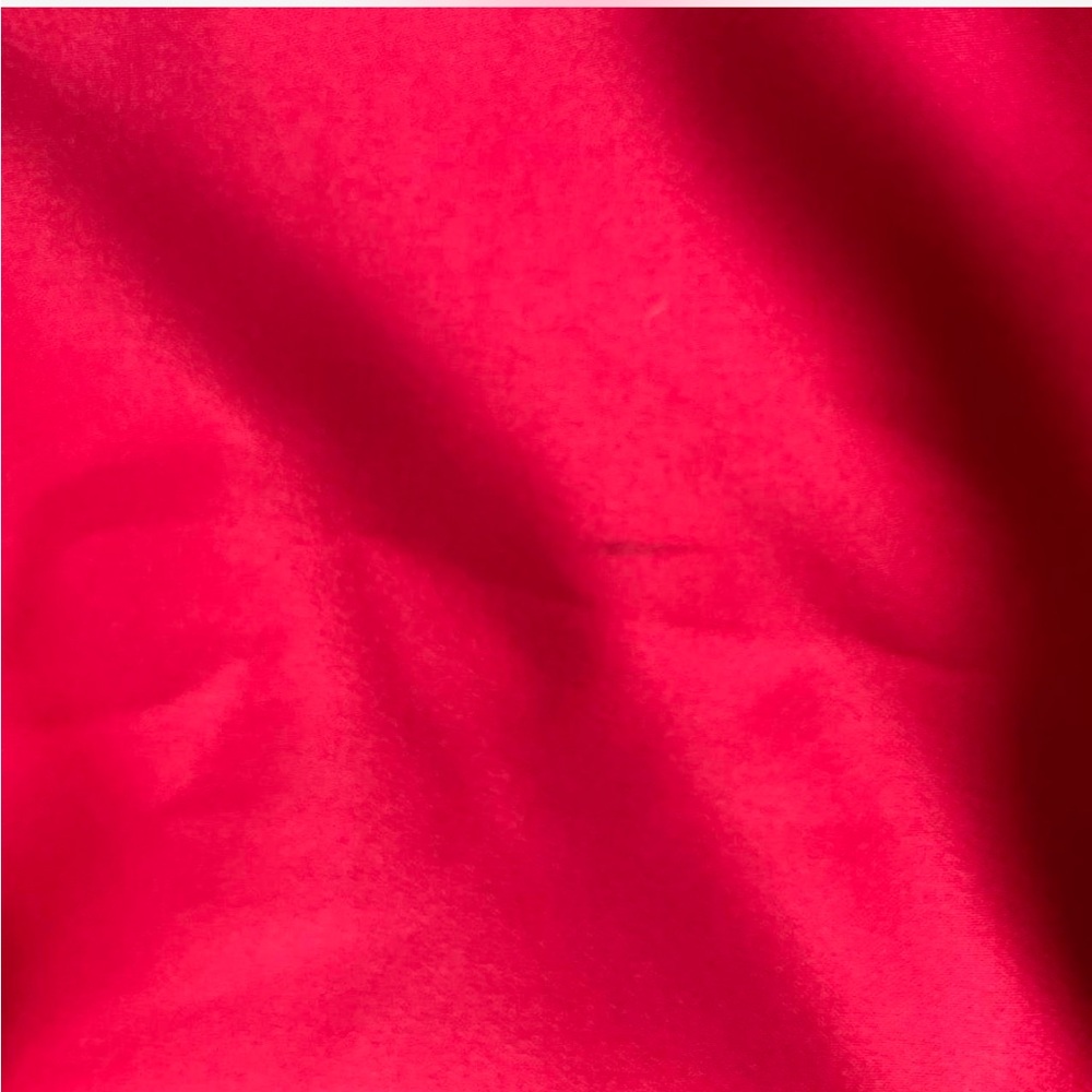 Y2K Red Satin Marabou trim Dress - Picture 6 of 7